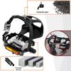 GEETHA Aluminum Alloy Bicycle Pedals with Toe Clips