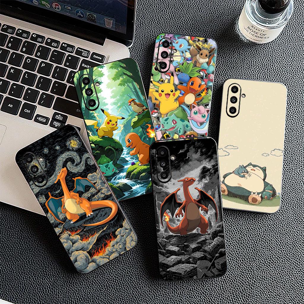 Cover for Samsung Galaxy S22 S21 S20 FE Ultra Plus A35 A36 A55 A37 A33 A34 A57 Case Charmander P-Pikachus Bulbasaur P-Pokemons