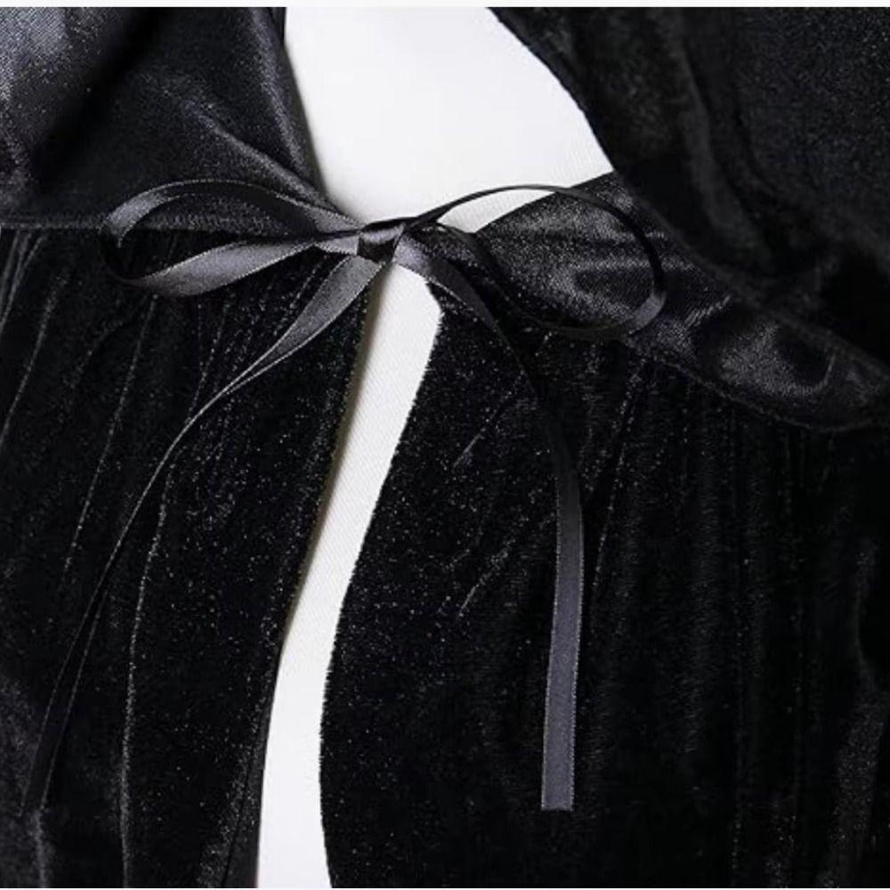 Reversible Design Hooded Robe Solid Color Long Cape New Arrival Halloween Costume  Halloween Party