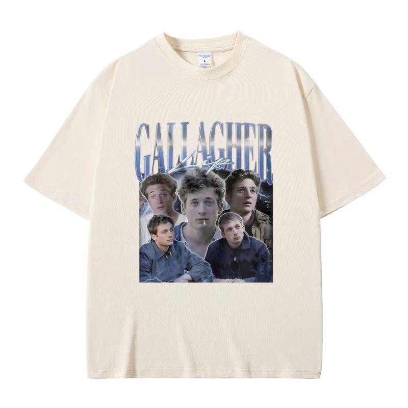 Lip Gallagher Graphic Print T Shirts Unisex Women Vintage Gothic Tshirt Unisex Womens Fashion Oversized Streetwear Unisex Casual Tees
