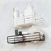Wrought Iron Bathroom Rack, Wall-mounted Shower Gel Storage Rack, Square Non-punching and Non-marking Finishing Rack, Storage Rack.