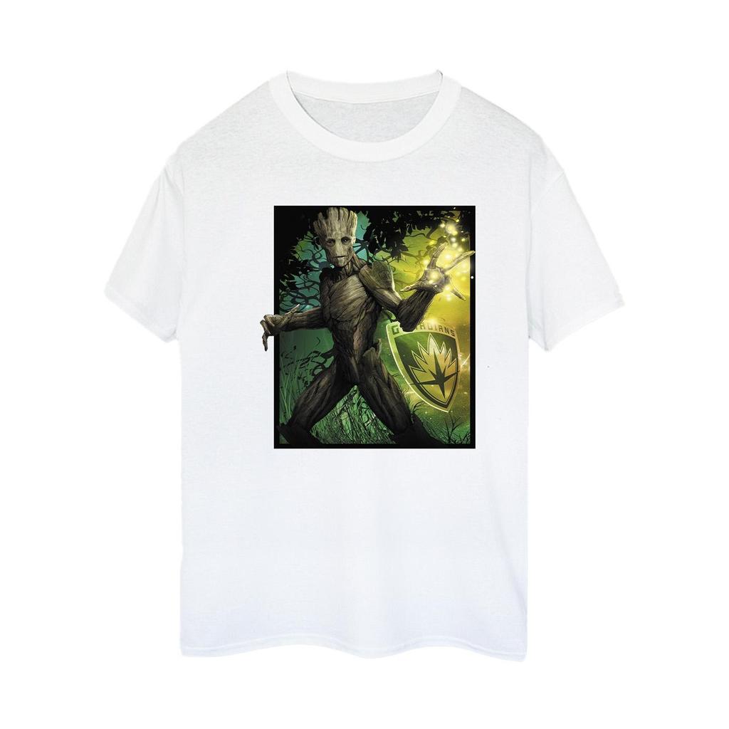 Marvel Womens/Ladies Guardians Of The Galaxy Groot Forest Energy Cotton Boyfriend T-Shirt