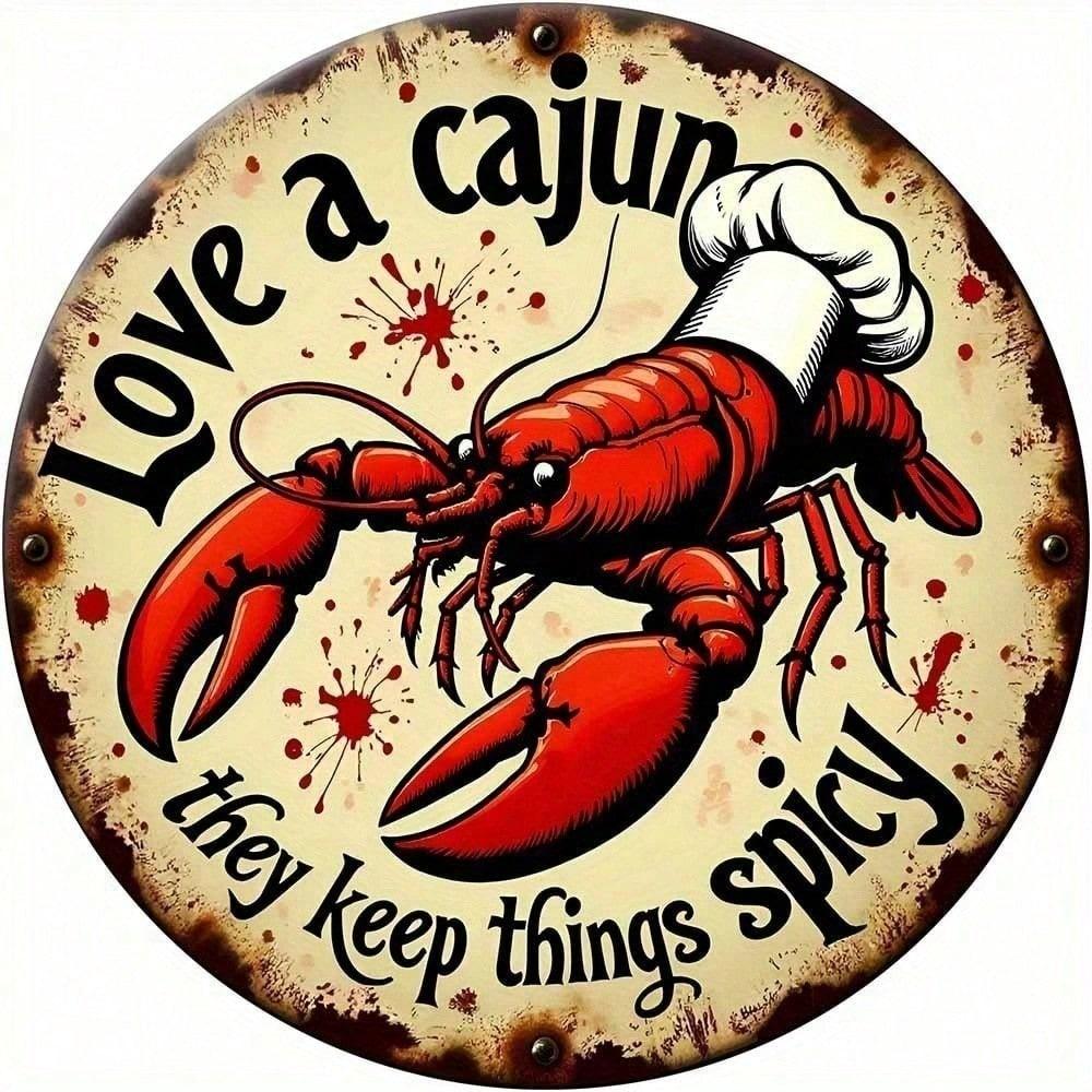 

Vintage Tin Sign Lobster 8x8 Rustic Metal Plaque Kitchen Wall Art Decor Coastal Pub Home Bar різнокольоровий
