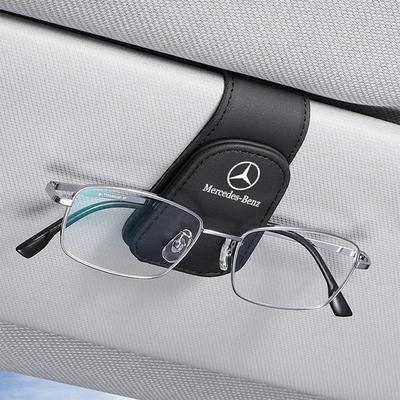 Car Glasses Sun Visor Box Auto Sunglasses Clip Card Accessories For Mercedes Benz AMG W203 W206 W220 W205 W211 W212 W201 W210  W5