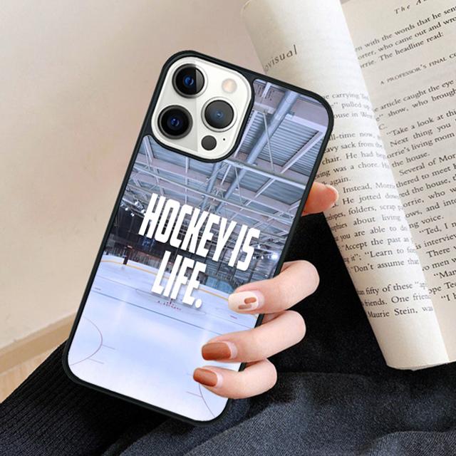 Hockey Canvas Style Phone Case Back Cover for iPhone 17 Air 16 15 14 13 11 12 Pro Max Plus Fundas Coque