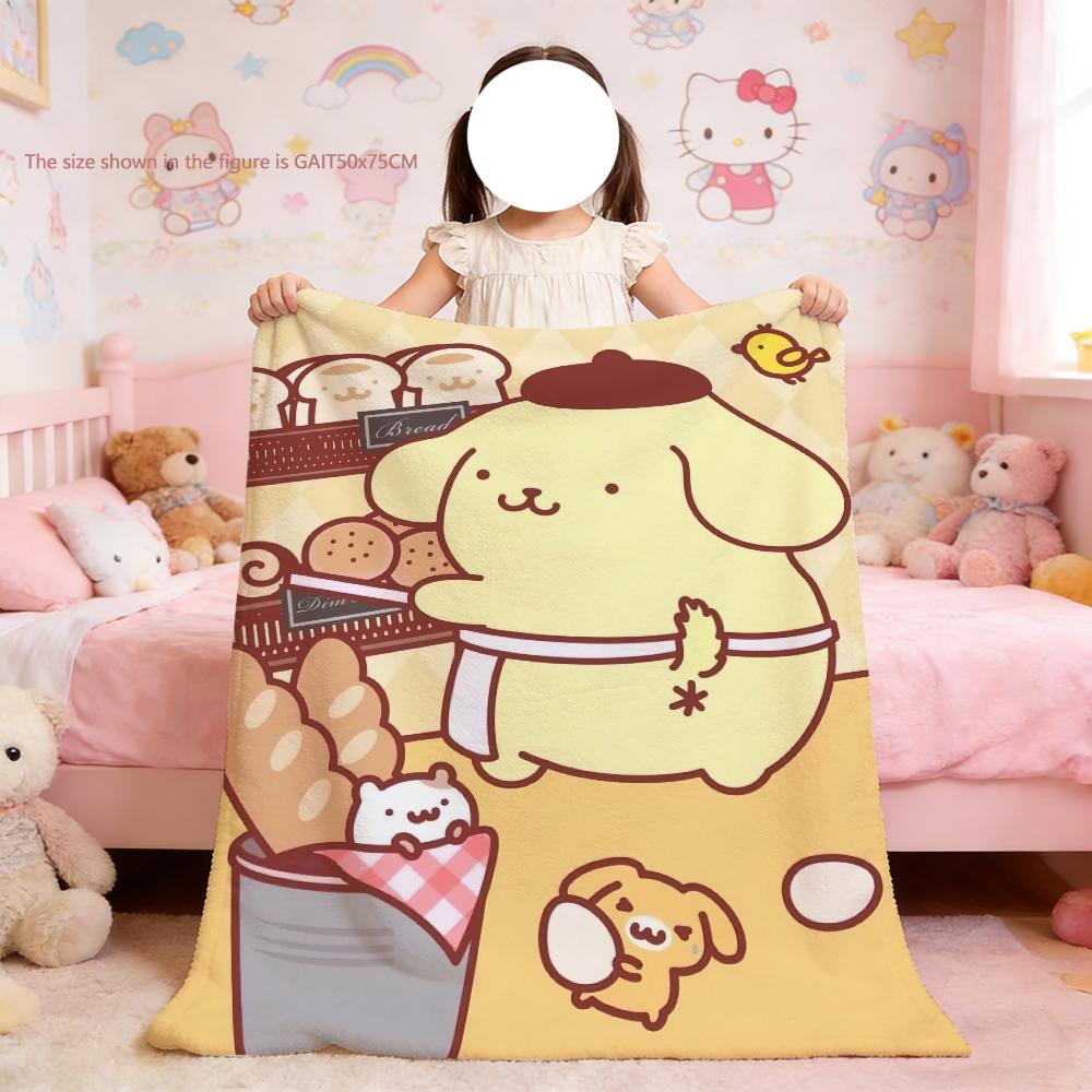 P-Pompompurin Cute Blanket For Soft Throw Blanket for Picnic Bed Sofa Home Bedroom Cozy Warm Comfortable