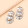 Personalized Ear Clips, Irregular Geometric Multi-Layer Laminated Alloy Earrings, Pierless Ear Clips