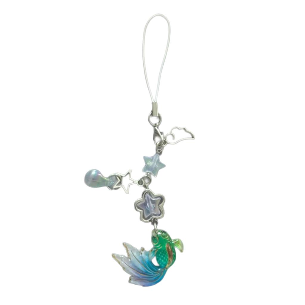 Fashionable Handmade Five Pointed Star Fish Bead Phone Ornament Vibranting Sturdy Acrylics Elegant Color for Adults