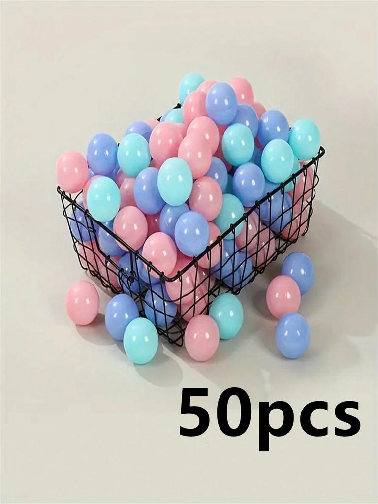 50Pcs Candy-Colored Ocean Balls, Environmentally Friendly and Non-Toxic Sphere, Suitable for Ball Pool Toys, Birthday Party Games and Swimming