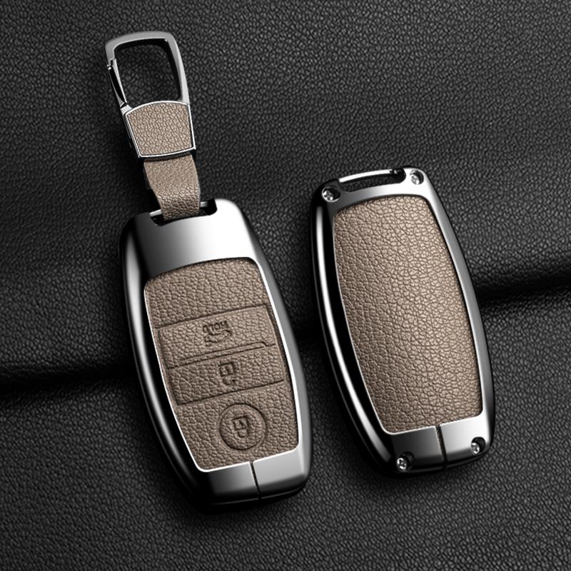 Zinc Alloy Leather Car Key Case For Kia Rio Rio5 Sportage Ceed Cerato K3 Kx3 K4 K5 Sorento Optima Picanto Car Key Key Case