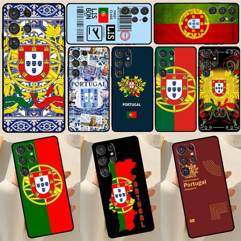Portugal Passport Print Phone Case For Samsung Galaxy S23 S20 FE S21 Ultra S22 Plus Note 10 20 S8 S9 S10 Plus Cover