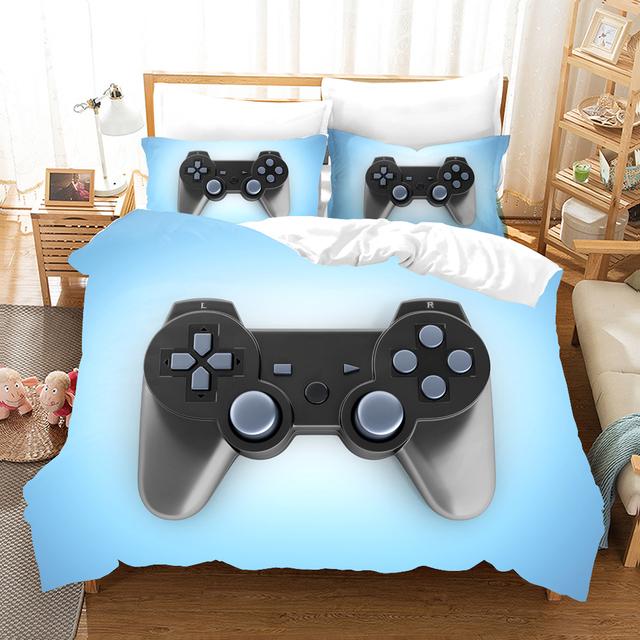 Fashion Gamepad Bedding Set Kids Game Comforter Quilt Adult Gift Bed Linen Bedroom Duvet Covers Single Queen King Size