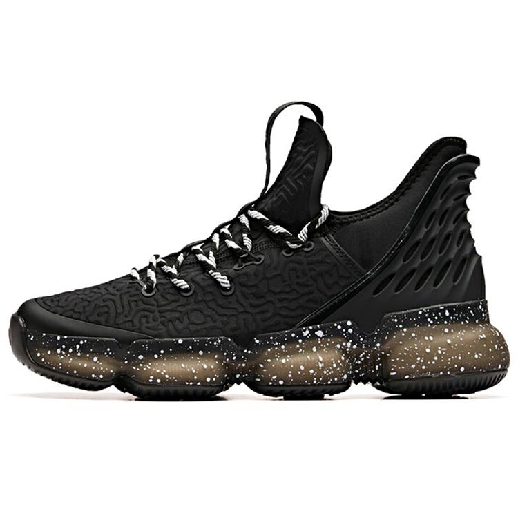 New Anta GRAND AIR 2 Anti-Slip Wear-Resistant Low-Top Basketball Shoes Black White 91931180-2