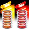 10x Red+10X Amber 3-LED Side 4" Marker Lights Truck Clearance Trailer Light 24V