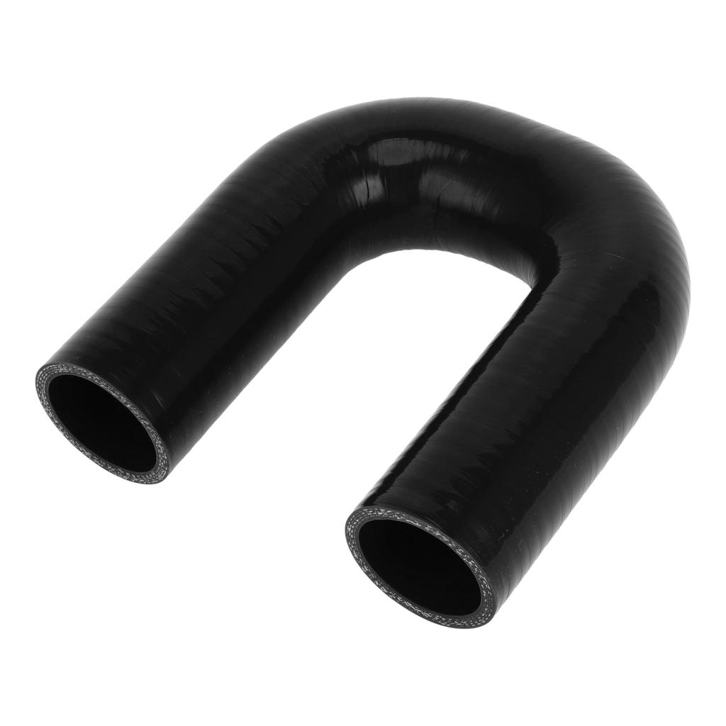 X AUTOHAUX 1pcs Inner Diameter 40mm/157" Length 150mm/591" 180° Black Car Silicone Hose Silicone