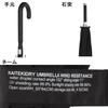 Super Windproof Plain Smart Jump Umbrella 58cm X 7R Black HL2558CHJP Quick-Dry Water-Repellent Women's