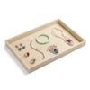 Velvet Ring Earrings Trays Showcase Display Jewelry Organizer Box Showcase