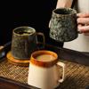 Japoński zabytkowy ceramiczny kubek, kubek o dużej pojemności, uchwyt do picia dla pary w domu i biurze, filiżanki do kawy i herbaty, kolor podszkliwny, 350 ml