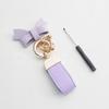 Custom Bowknot Leather Keychain Blank Laser Engrave Cute Hand Rope Car Ring Personalized Bag Decoration Key Chains