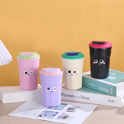 Stainless Steel Vacuum Cup High Appearance Level Flip Coffee Cup Outdoor Portable Car Cup