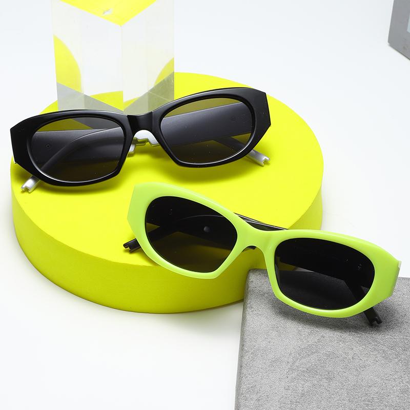 Retro Cat Eye Sunglasses No Makeup Contrasting Colors Trendy Small Face Fashionable Street Photography, Sunglasses 7746