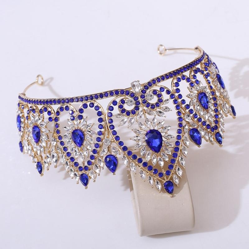 Bandeaux de Fête Élégants Couronnes Serre-tête pour Anniversaire Mariage Diadème de Reine pour Filles Spectacle Scène Costume