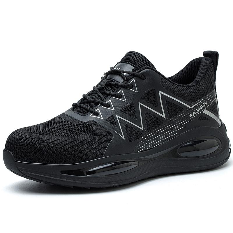 Lightweight Safety Shoes Men Steel Toe Sneakers Breathable Air Cushion Work Shoes Protective Kevlar Safety Work Sneakers for Men 44