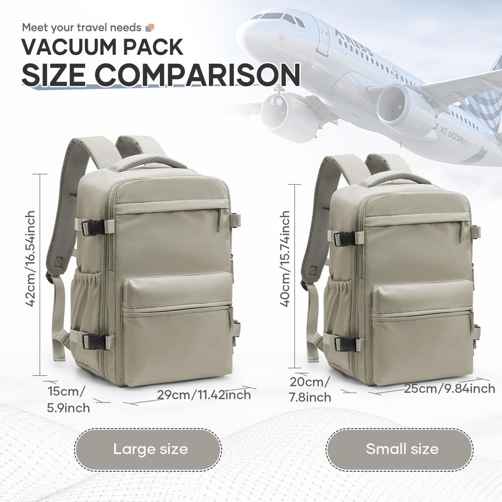 Reise Rucksack Airbag 43x29x15 Kabinentasche Flugzeug, Ryanair 40x25x20 Elektrischer Luft Vakuum Rucksack Handgepäck, Langlebiger Rucksack
