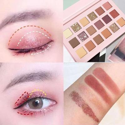 Eighteen Color Desert Eyeshadow Tray Matte Pearlescent Refinish Glitter Lasting Waterproof and Sweat Resistant Student Makeup Beauty Products
