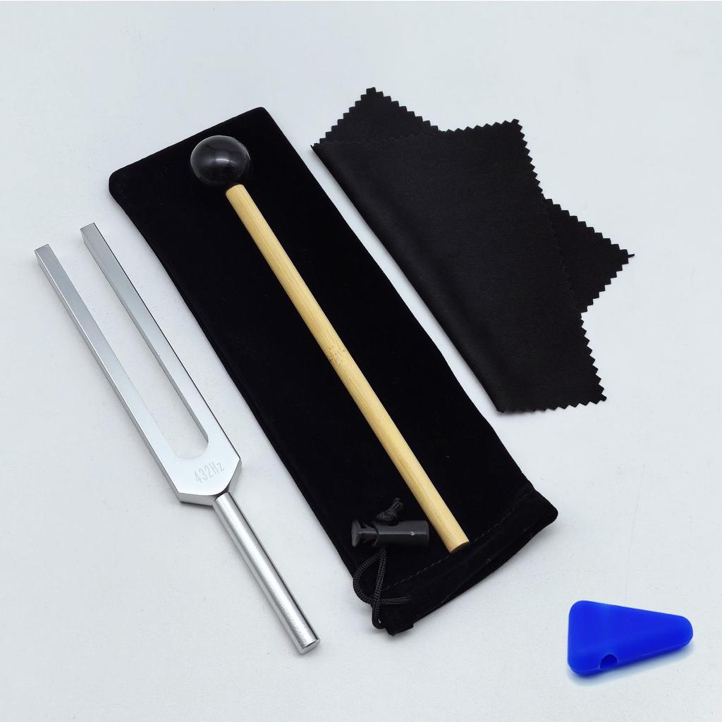 Gold 432HZ Aluminum Alloy Colored Tuning Fork with Triangle Shape.