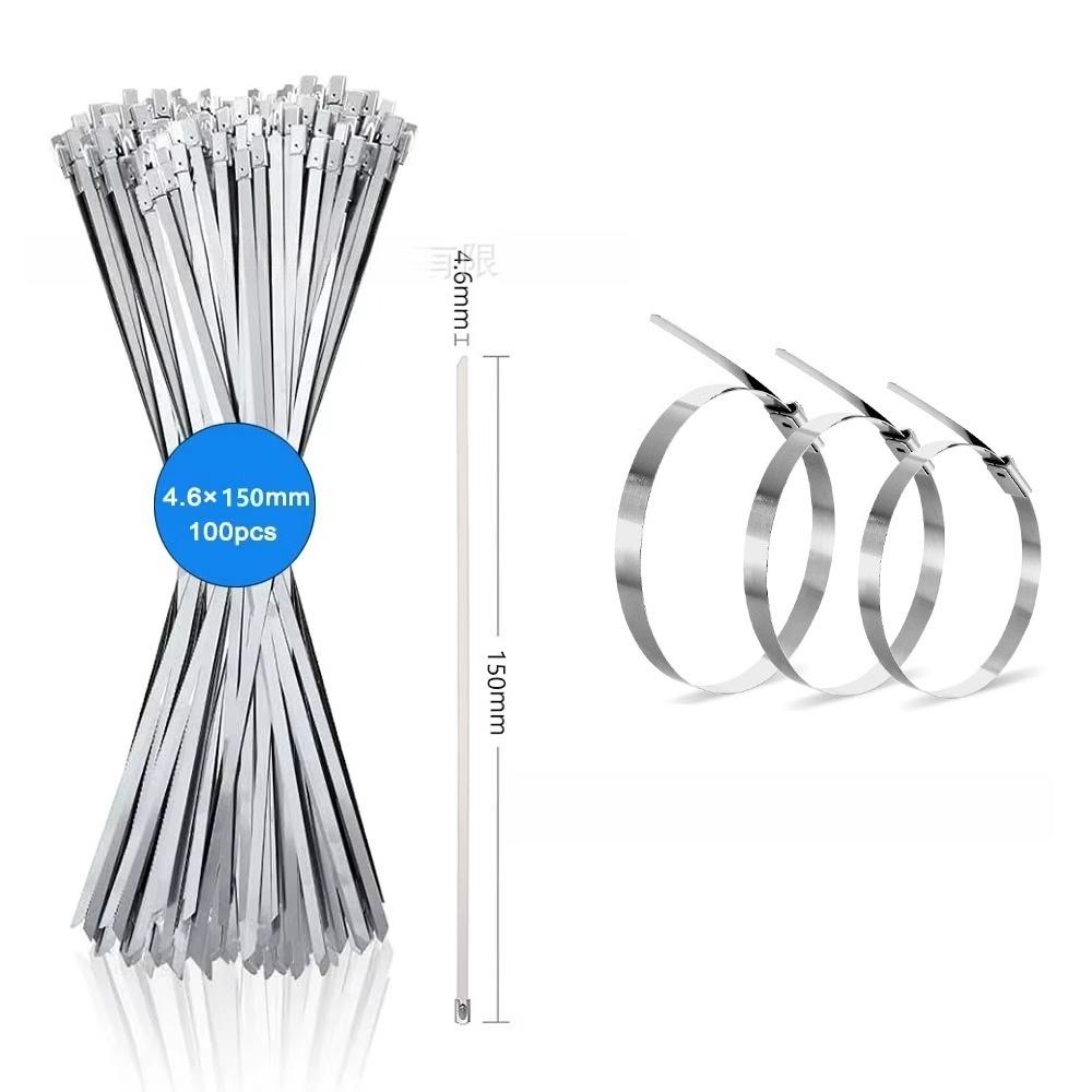 Handheld Stainless Steel Cable Tie Gun, Metal Zip Tie Tightening Cutting Tool, Heavy Duty Cable Tie Tensioner Cutter Pliers