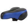 Fahrradsattel Mikrofaserleder Hohlausgeschnitten Stoßdämpfer Mountainbike Sattelsitz(Schwarz Blau )