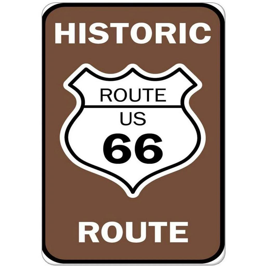 USA Route Metal Signs Wall Poster Plaque Warning Sign Vintage Iron Painting Decoration for Home Cafe Living Room Club Bar