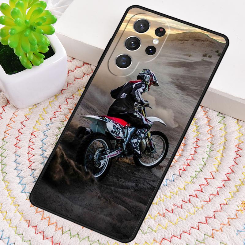 Moto Bike Motocross soft Silicone Phone Case For Samsung Galaxy note 10 pro S26 S25 S24 S23 S22 S21 Plus S25Ultra Capa Cover