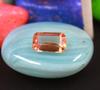 2.40 Carat Superior Quality Peach Sapphire Emerald Shape Certified Kashmiri Gemstone SN26