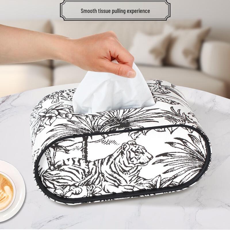 cmaos Oval Leather Tissue Box