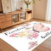 Soft Butterfly Pattern Area Rug Non Slip Kids Playmat White Background Floor Carpet Baby Nursery Room Home Decor