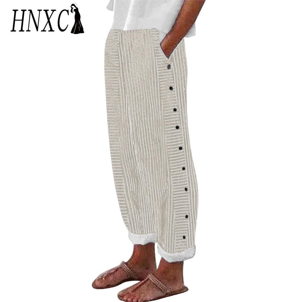 

HNXC Женские модные повседневные брюки и капри с однотонным принтом XXXL хаки