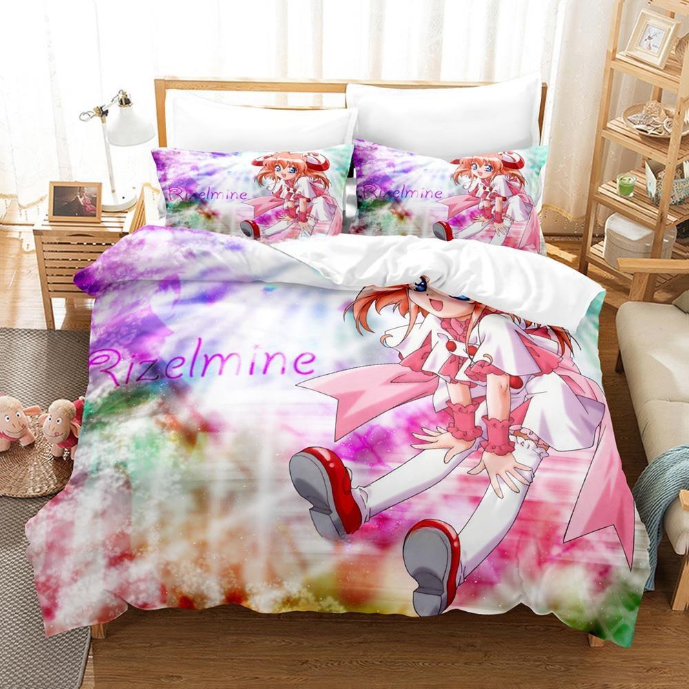 3D Printing Anime Kawaii Girls Rizelmine Bedding Set Single Twin Full Queen King Size Bed Set Adult Kid Bedroom Duvet Cover Sets