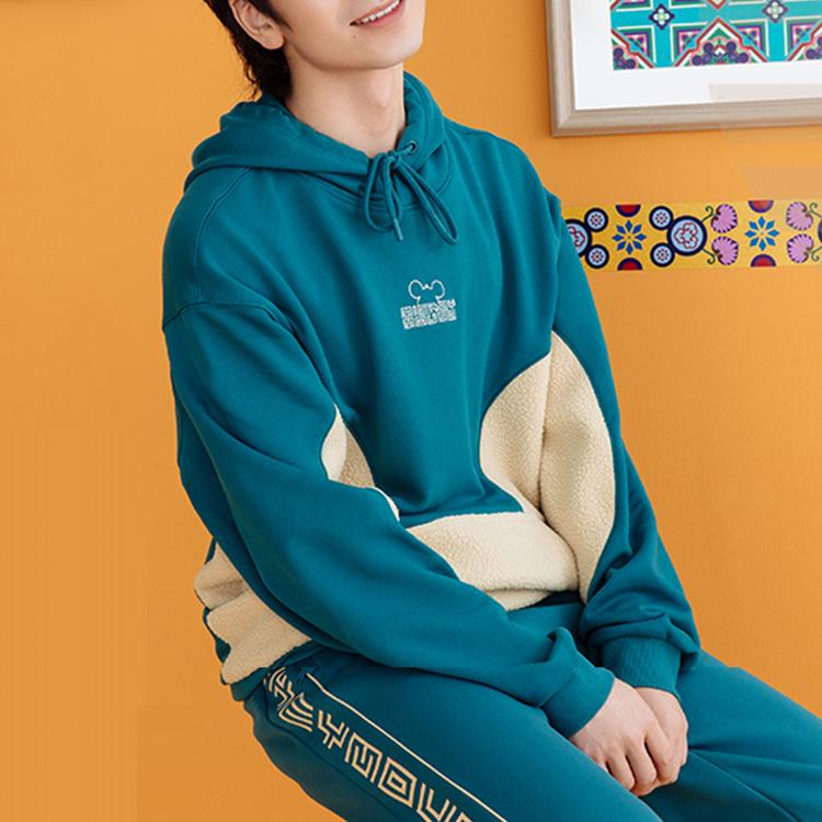 Li Ning X Disney Mickey Casual Sports Hoodie Men Hoodies Dragonfly-Green AWDQ845-3