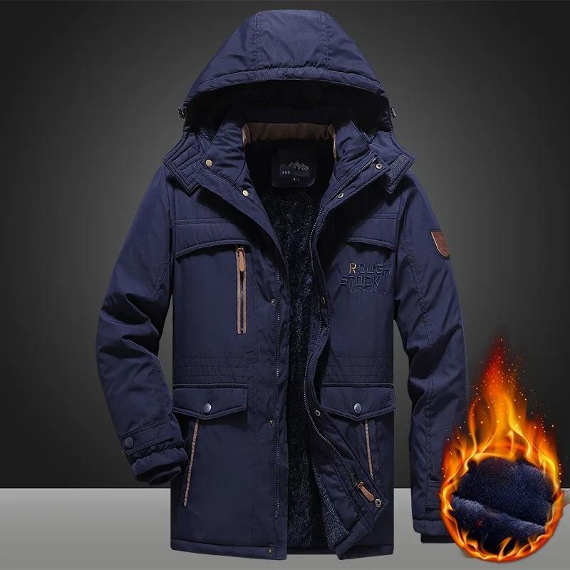 Erkek Su Geçirmez Ceket - Orta Boy, Kalın, Dış Mekan Günlük Kapüşonlu Oversize Erkek Ceketi - Sonbahar/Kış Giyim