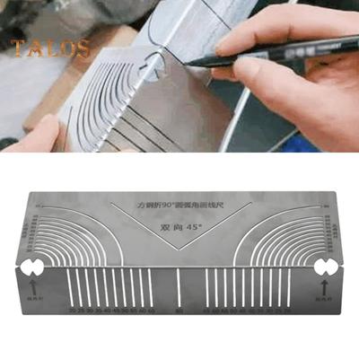 Instrument de marcare cu arc unghiular Rezistent la rugină Rezistent la coroziune, reutilizabil, reglabil, cu arc liniar, cu dublu scop, instrument multifuncțional de marcare pentru metal
