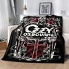 1pc Blanket Ozzy Madman Print Design, Lightweight Blanket for Sofa, Bed- Soft &Warm, Gift for All Seasons Like Christmas, Halloween