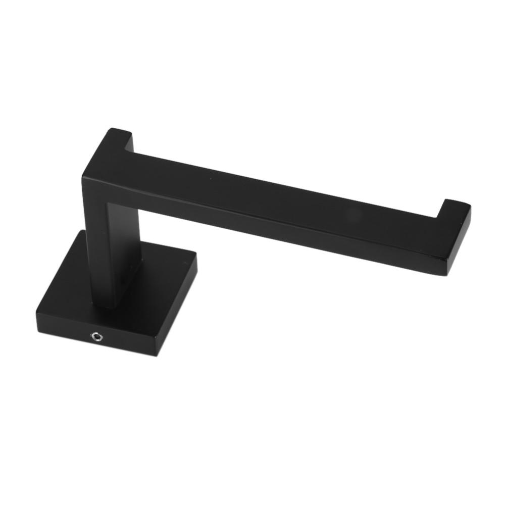 Black Toilet Paper Holder Square Style Toilet Tissue Dispenser Modern Toilet Roll Holder  Home Use