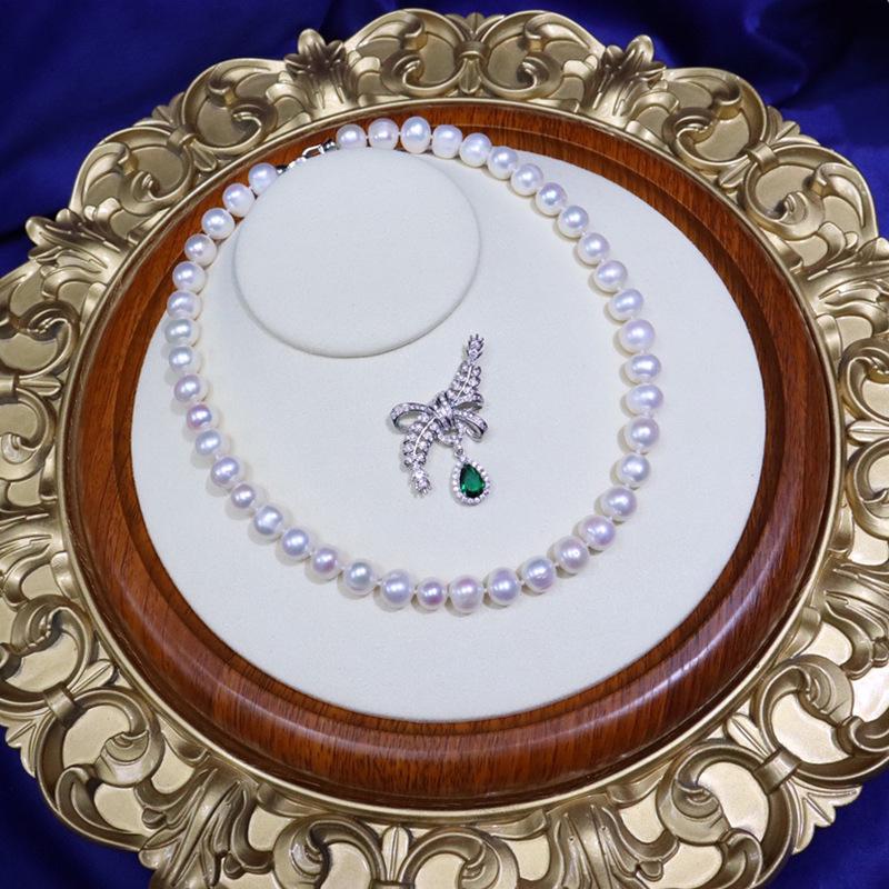 Versatile 8-9mm Freshwater Pearl Necklace for Women - Near Round, Slight Imperfections, Multi-Wear Clavicle Chain, Autumn-Winter Fashion Jewelry