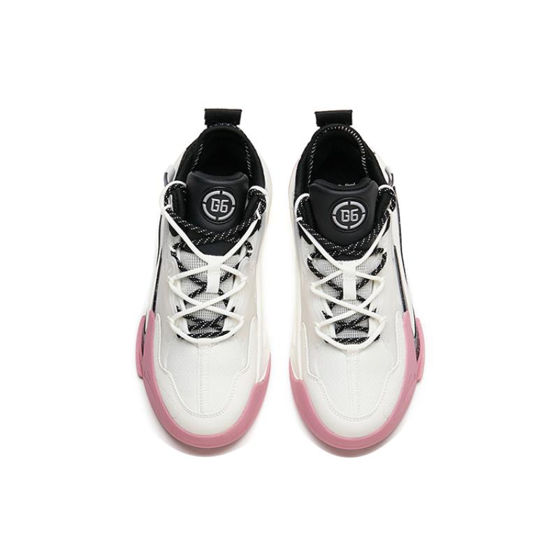 Anta G6 Soup 2.0 Low-Top Skateboard Shoes Women's White Black Sneakers 122218082-2