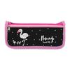 Flamingo Double Zipper Pencil Case - Large Capacity Stationery Box with Cute Pattern