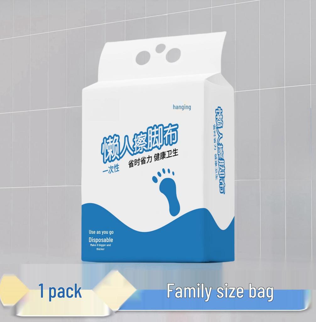 Hanging Bath Towel: Disposable, Absorbent Foot Wiping Cloth for Hotels, Thick and Perfect for Massage.