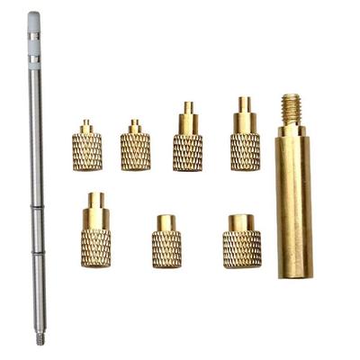 8Pcs Durable M2-M8 T12 Soldering Iron Tip Brass with Adapter Heat Insert Nut Tip Internal Thread Head Hot Nut Use