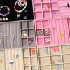 1pc Velvet Jewelry Tray Display Case Holder Portable Ring Earrings Necklace Box for Jewelry Craft Display Storage